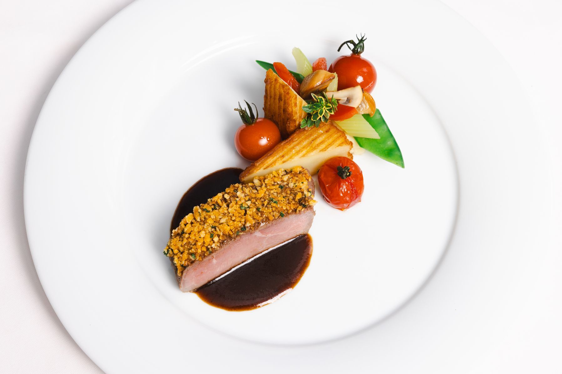 Gericht: Stück Fleisch mit Kruste